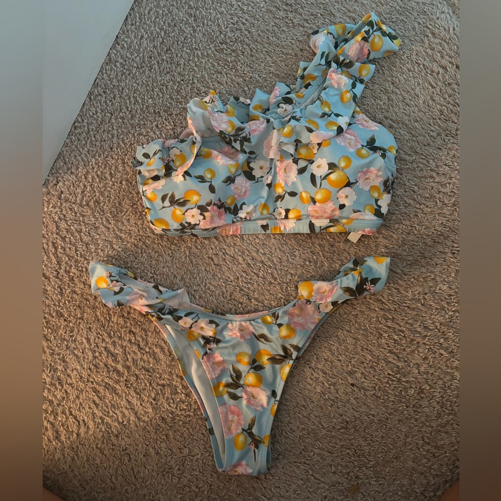 Victoria's Secret Blue Floral Bikini